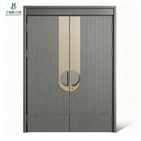 Porte d'entrée double moderne en aluminium moulé, antivol, production en gros sur mesure pour hôtels, appartements, villas, bâtiments en Afrique du Sud