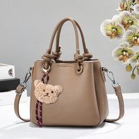 Sac à main décontracté pour femme en cuir PU imperméable style vintage avec fermeture éclair et deux sangles – Sac à bandoulière/déportable amovible pour usage quotidien