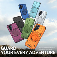 Étui de téléphone magnétique tendance avec support et protection d'appareil photo pour Samsung A17 A27 A37 A57, accessoires de téléphone pour Samsung S24 S25 S26 Ultra