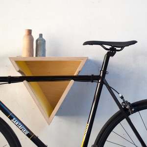 Perchero de madera montado en la pared para bicicleta, nuevo diseño personalizado, para interior - Product Image 4