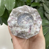 Bougeoirs en cristal de Fluorite, support de bougies naturelles à Quartz Rose, bon marché pour pièces de centre de table de mariage