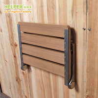 HELPER - Banc de douche mural pliable en acier inoxydable, siège de douche étanche, chaise de bain pliable à fixation murale en métal