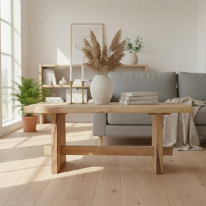 Solid Teak <b>Wood</b> Eco-Friendly Durable <b>Rustic</b> Minimalist Rectangle 4 Seater <b>Dining</b> <b>Table</b> for Home Apartment Hotel Villa - Product Image 1