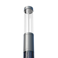 Lampe solaire intégrée à nettoyage automatique à 360 degrés verticale, module cylindrique, éclairage public LED étanche IP66