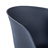 Chaise de salle à manger moderne en plastique avec accoudoirs, coque incurvée multicolore, idéale pour la maison, les cafés et les restaurants – Offre Spéciale
