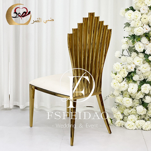 Luxury High <b>Back</b> Stainless Steel Wedding Ceremony <b>Chair</b> for Outdoor & Apartment Use - Product Image 4