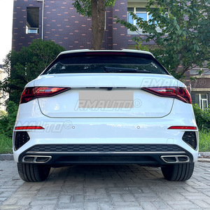 ฝาครอบปลายท่อไอเสียรถยนต์สีดำเงา/ลายคาร์บอน สำหรับ Audi A3 8Y S Line Sportback Sedan ปี 2021-2023 - Product Image 4