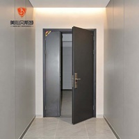 Portes coupe-feu en acier Mexin, vente directe usine, pour hôpitaux et supermarchés, design moderne en fibre de verre, cloison métallique sécurisée