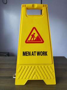Señal de precaución de seguridad de suelo mojado de advertencia de <span class=keywords><strong>carretera</strong></span> de plástico amarillo plegable - Product Image 6