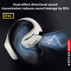 Audífonos Originales Lenovo <span class=keywords><strong>ERAZER</strong></span> X9 de Gancho para la Oreja BT 5.4 Conducción de Aire Ósea Abierta Estéreo con Graves para Fitness y Deportes TWS Inalámbricos - Product Image 3