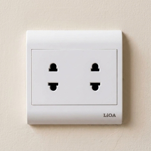 Prise murale double à 2 broches 10A 250V LiOA, raccordement électrique durable, prise de courant à montage en surface pour construction intérieure - Product Image 5