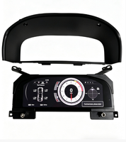 Yuefu 12.3" HD LCD Digital Dashboard Gauge Cluster dengan TPMS Hitam Garansi 1 Tahun untuk Toyota Land Cruiser LC100 2003-2009