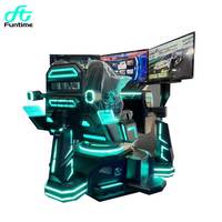 Simulateur de course 9D à 3 écrans, parc sportif, réalité virtuelle, simulateur de voiture VR, jeux, machine à pièces, en acier