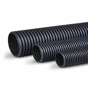 Pipa HDPE hitam DN150mm kustom konstruksi tahan lama tinggi harga pipa bergelombang 600mm