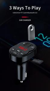 Car <strong>Bluetooth</strong>-5.0 FM Transmitter Wireless Adapter Mic Audio Receiver <strong>Auto</strong> MP3 <strong>Player</strong> 3.1A Dual <strong>USB</strong> Fast <strong>Charger</strong>