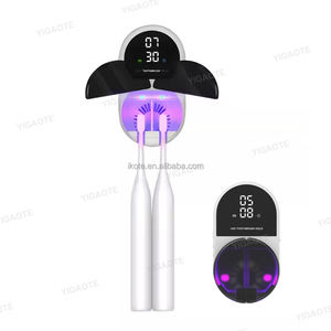 Portaspazzolini da Parete all'Ingrosso per Uso Domestico Mini Ricaricabile per Coppia con Sterilizzatore UV e Timer - Product Image 4