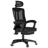 Chaise de bureau ergonomique certifiée BIFMA, dossier haut en maille respirante, avec appui-tête