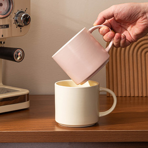 Nordic Matte <strong>Big</strong> Capacity Microwave Safe American Style 450ml Custom Logo Wedding Gift Ceramic <strong>Mug</strong> for Office Home Daily Use - Product Image 2