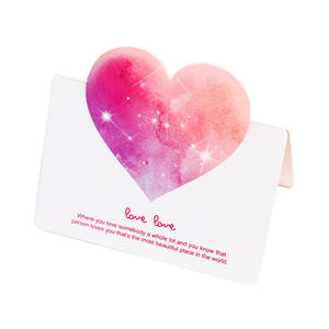 Amour en forme de cœur en stock, carte de remerciement, accessoires de gâteau, <span class=keywords><strong>invitation</strong></span> de vœux, cartes de joyeux <span class=keywords><strong>anniversaire</strong></span> imprimées personnalisées, vente en gros - Product Image 5
