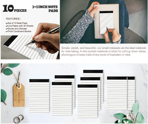 Customized <strong>Logo</strong> Easy to Carry Mini Notepad Refills Custom Tear off Memo <strong>Pads</strong> Lined Paper Writing <strong>Pads</strong> for Office Hotel School - Product Image 5
