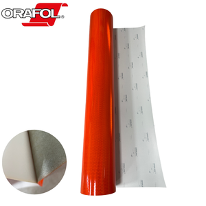 ORAFOL ORALITE VC412 ฟลูออเรสเซนต์ออเรนจ์ อีโคเฟล็กซ์ ไวนิลสะท้อนแสงแบบตัดได้ ทนทานต่อสภาพอากาศ สำหรับการฟื้นฟูถนนและยานพาหนะ - Product Image 2