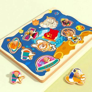 Nouvel Arrivage : Puzzle en Bois à Chevilles pour Bébé, Ludique et Éducatif Précoce, Thèmes : Circulation, Espace, Animaux - Product Image 5
