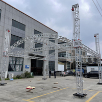 Sistema de Estructura de Escenario Curva Portátil de Aluminio 400x400mm, Soporte para Altavoces para Eventos y Conciertos