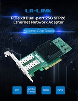 Adaptateur réseau serveur PCIe X8 à double port 25G basé sur la puce Mellanox ConnectX-4, QSFP, stock LRES1026PF-2SFP28, adaptateur filaire pour