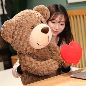 Wholesale Custom 50cm/70cm/90cm Stuffed <b>Bear</b> Plush Toy Red Heart Holding <b>Bear</b> for Valentines PP Cotton Filled Stress Relief - Product Image 5