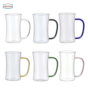 Biểu Tượng Tùy Chỉnh Bán Buôn Cao Borosilicate Cốc Cốc Cốc Nước Trà Cà Phê Nước Trái Cây Bia <span class=keywords><strong>Cup</strong></span> Với Đầy Màu Sắc Xử Lý Cho Nóng Đồ Uống Lạnh - Product Image 6