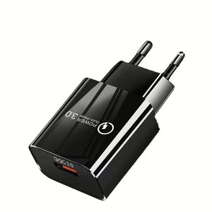 Cheap Price <b>USB</b> Charger Quick Charging 18W Phone Charger Block QC3.0 <b>USB</b> <b>Wall</b> Charger Box for Smart Phones - Product Image 1