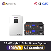 Système de stockage résidentiel combiné : Batterie en rack 51,2 V 100 Ah, Onduleur hybride 6,5 kW pour autoconsommation solaire