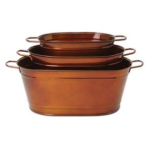 Jardinière galvanisée en fer pour jardin Grandes jardinières pour plantes Décoration florale Plantes vertes Décoration Baignoire galvanisée - Product Image 3