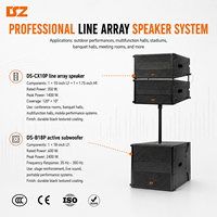 Système de haut-parleurs actifs étanches de type Line Array, 10 pouces + caisson de basses de 18 pouces, pour événements, fêtes et spectacles