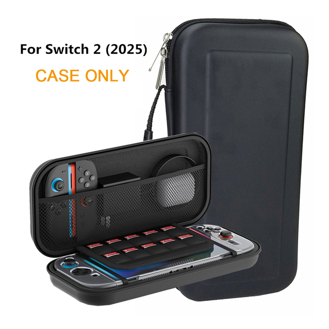 Hard Carrying EVA Case for Nintendo Switch 2 Console 2025, Travel Case for Switch 2 with 10 Game Card Storage
