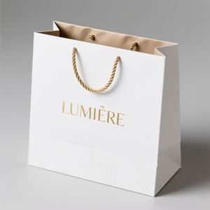 प्रीमियम सफेद कार्ड की पन्नी के साथ महंगे सफेद कार्ड पन्नी उपहार बैग लक्जरी उपहार बैग - Product Image 3