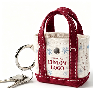 Porte-clés mini sac fourre-tout design avec logo personnalisé, léger, pour clés, sac à main, sac à dos, décoration, cadeau - Product Image 1
