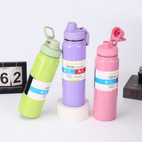 Gourde isotherme portable en acier inoxydable pour hommes et femmes, idéale pour le sport et l'alimentation