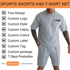 <span class=keywords><strong>Completo</strong></span> Estivo Vintage Stile Street con T-shirt <span class=keywords><strong>e</strong></span> <span class=keywords><strong>Pantaloncini</strong></span> ad Asciugatura Rapida, Vestibilità Comoda per <span class=keywords><strong>Uomo</strong></span>, Stampa Personalizzata, Colore del Tessuto Personalizzabile - Product Image 2