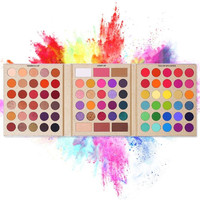 Palette de fards à paupières 86 couleurs pour livres Coffret cadeau de Noël Kit de maquillage double chrome Pro Surligneurs 3d chatoyants Ombre à paupières à paillettes mates