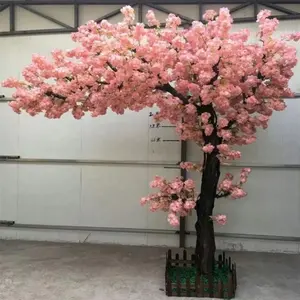 Yumai — arbres de fleurs de cerisier artificielles, Sakura rose magnifique, pour l'intérieur et le bureau, hauteur de 2.5 m, extensible de 2 m