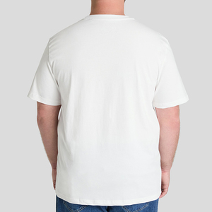 Men Plus Size Solid <b>White</b> Crew Neck T Shirt Basic Short Sleeve Casual Relaxed Fit <b>Plain</b> <b>Tee</b> For Daily Wear - Product Image 3