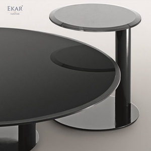 Table basse ronde en acier inoxydable <span class=keywords><strong>de</strong></span> style moderne et luxueux Dreamhause, petite table d'angle pour salon, meubles <span class=keywords><strong>de</strong></span> maison - Product Image 2