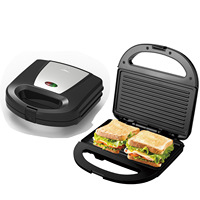 Machine à petit-déjeuner en acier inoxydable de qualité européenne, mini gaufrier électrique, four à sandwichs 3D à chauffage surround, commandes tactiles