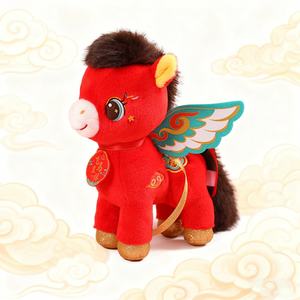 Mascotte dell'Anno del Cavallo 2026 Ling Xiao Ping an, Peluche Imbottito in Cotone PP, Regalo per Riunioni Aziendali e Capodanno - Product Image 6