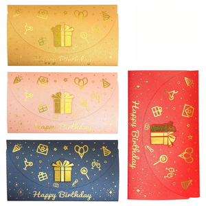 ซองอวยพรอเนกประสงค์ Evergreenwrap แบบซองจดหมาย 3 มิติ ลายเค้กวันเกิดสีแดง ซองอั่งเปาตรุษจีน ตกแต่งด้วยการ์ดอวยพร - Product Image 2