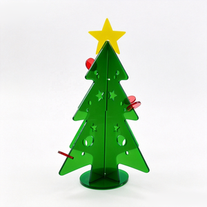 Custom Laser Cut Colorful Acrylic <b>Christmas</b> <b>Tree</b> DIY Self Assembly Acrylic <b>Christmas</b> <b>Desktop</b> Decoration Wholesale - Product Image 1