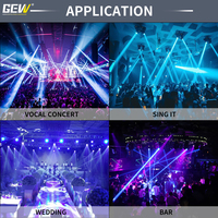 Projecteur laser à tête mobile 16x3W LED + 5 têtes RGB DMX512 avec animation pour scène, bar, discothèque, spectacle