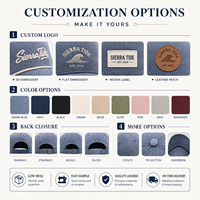 Gorra de Béisbol de Mezclilla Vintage Lavada 100% Algodón con Visera Curva y Logotipo Bordado en 3D Personalizado