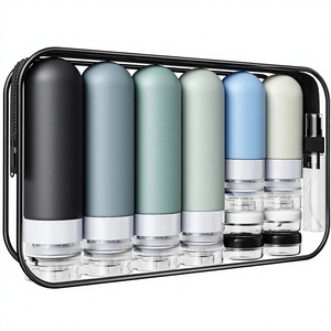 Lot de 20 flacons de voyage en silicone approuvés par la TSA, étanches, pour articles de toilette, shampoing/après-shampoing, légers, à large ouverture, réutilisables - Product Image 1